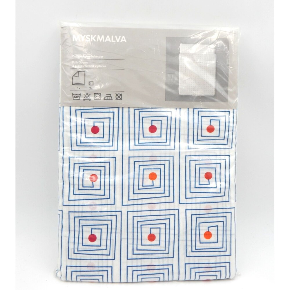 IKEA Myskmalva Anna Salander Full/Queen Duvet Quilt Cover & Pillowcase Set
